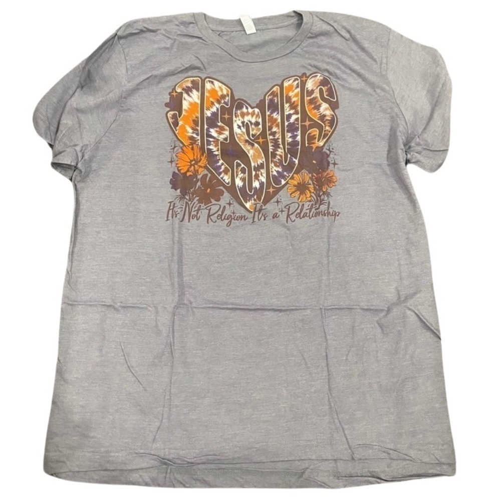 Women Jesus It's Not A Religion It's A Relationship Tee Shirt, Size 2X​​​​​​​​​​